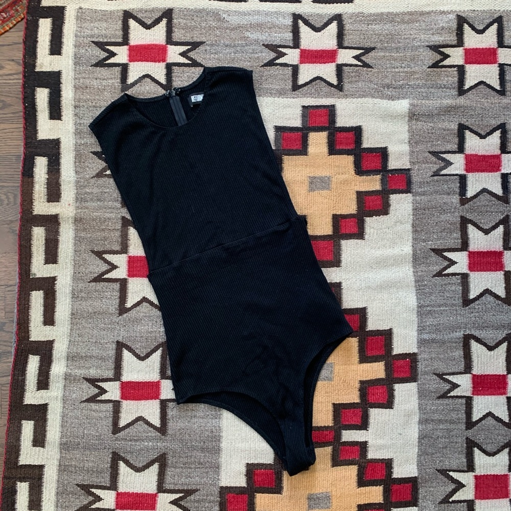 Reformation Mazy Black Sleeveless Bodysuit